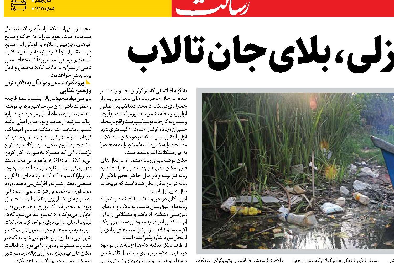 زباله‌های انزلی، بلای جان تالاب