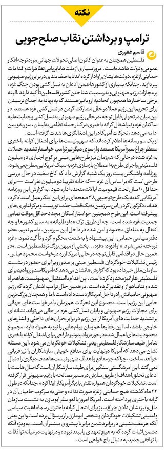 ترامپ و برداشتن نقاب صلحجویی