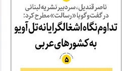 تداوم نگاه اشغالگرایانه تل آویو به کشورهای عربی