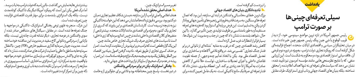 سیلی تعرفهای چینیها  بر صورت ترامپ