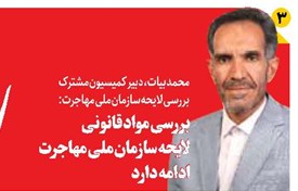 بررسی مواد قانونی  لایحه سازمان ملی مهاجرت ادامه دارد