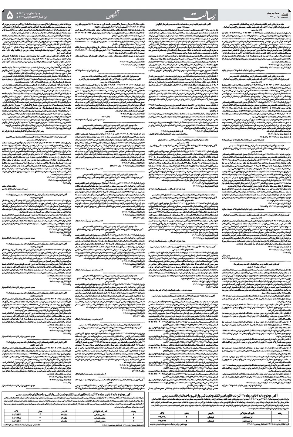 روزنامه تاریخ ۲ بهمن ۱۴۰۴